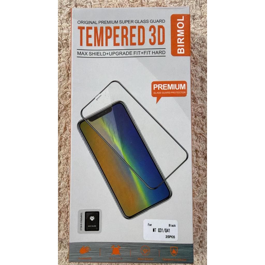 CAIXA COM 25 PELÍCULAS  DE VIDRO 3D MOTOROLA MOTO G31 / G41