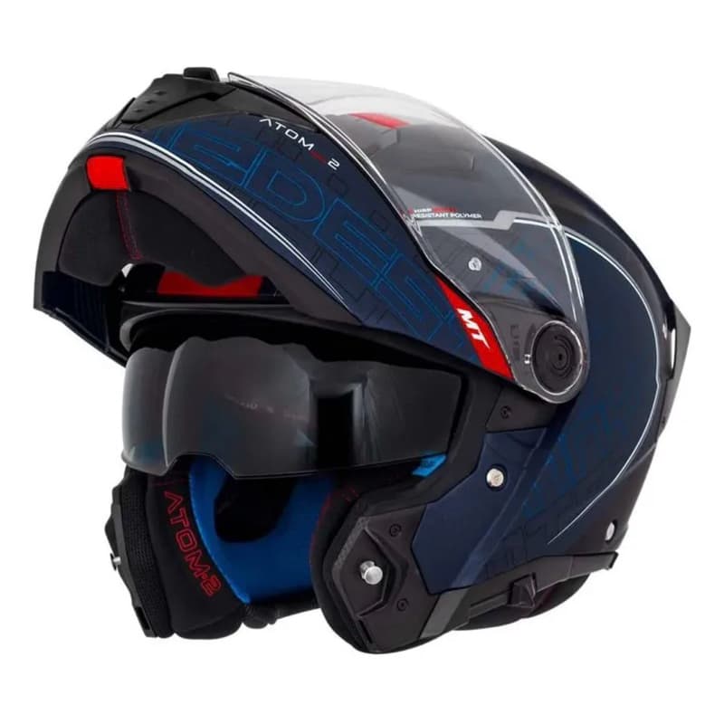 Capacete Mt Helmets Atom 2 Sv Destiny Escamoteável