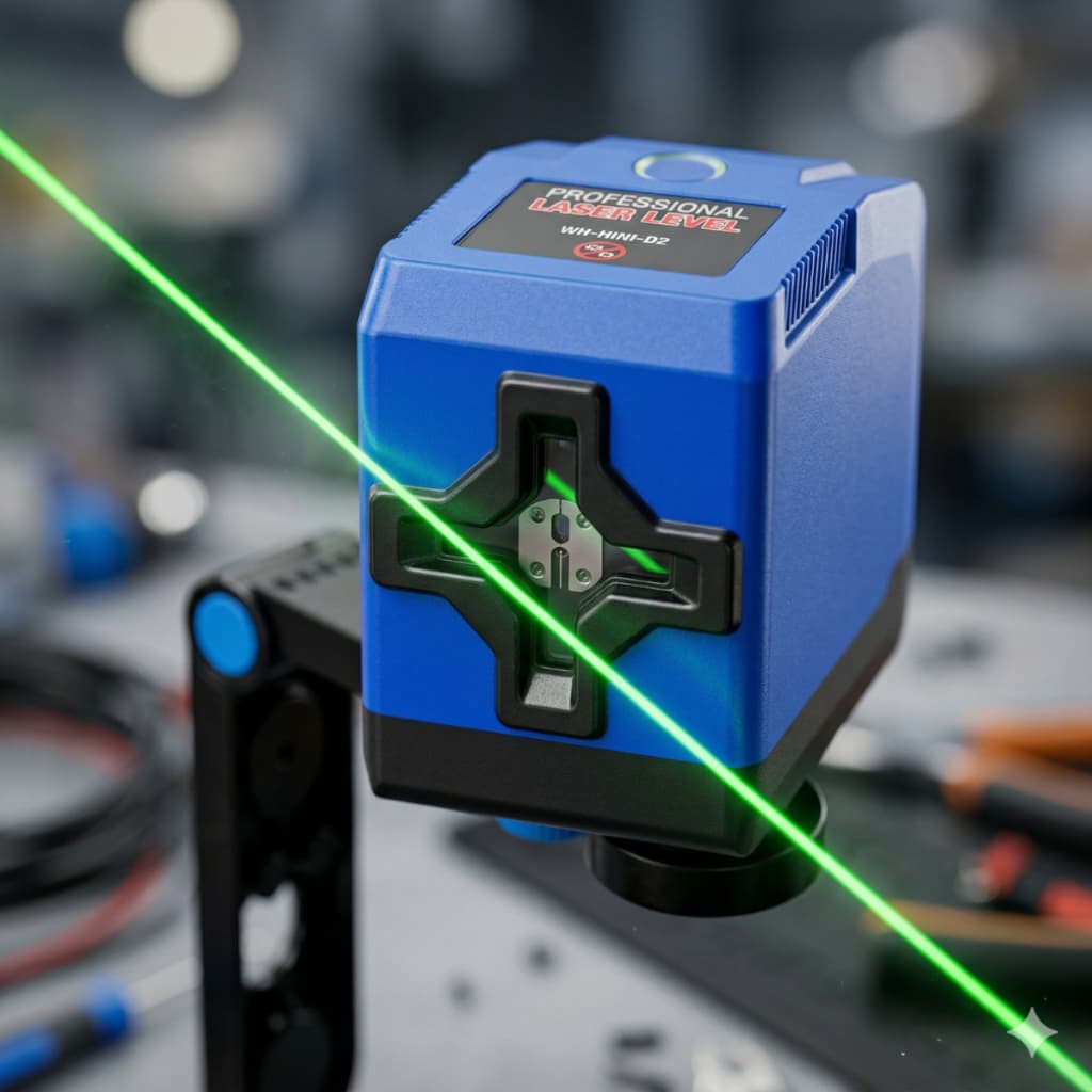 Nível a Laser Profissional 3D 2 Linhas Alarme de Desnível e Alta Precisão