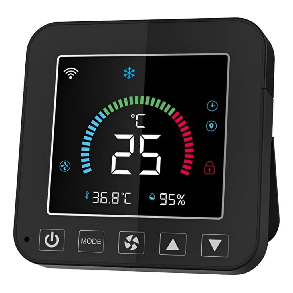Termostato Inteligente Sem Fio WiFi Controle Ar Condicionado Aquecedor Programável Digital Smart