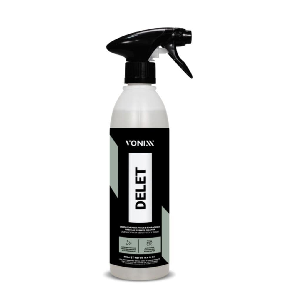 Limpador de Pneus Delet Vonixx 500ml Limpeza Borrachas Automotivo Alta Performance