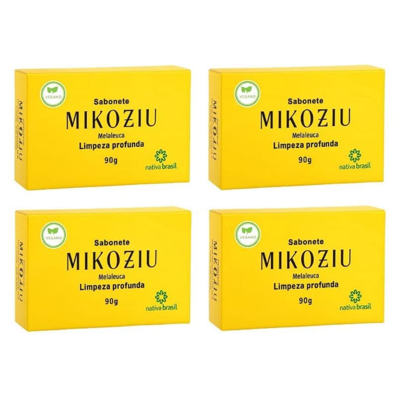 Kit 4 Sabonete Mikoziu 90g Original – Clareador de Manchas, Fungos e Micoses