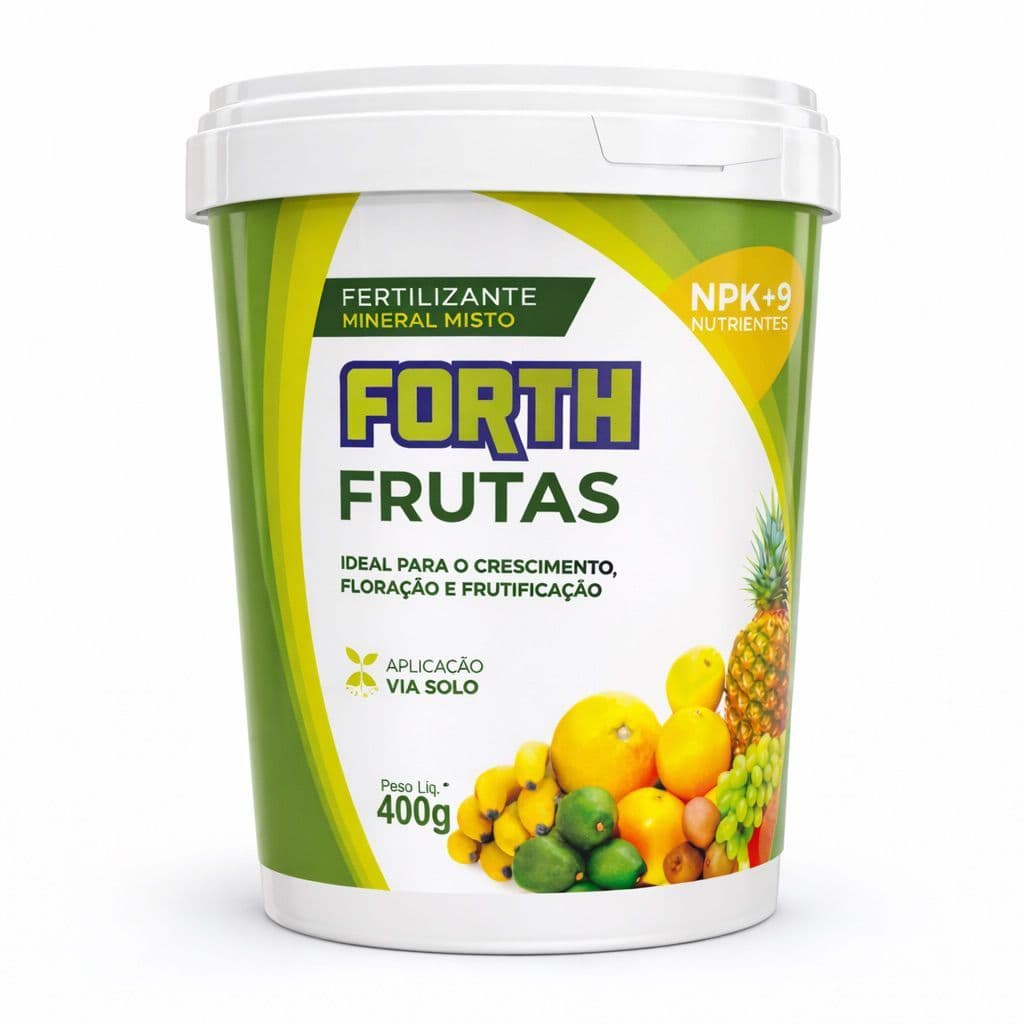 Forth Frutas 400g Fertilizante NPK Adubo Para Plantas Frutíferas Floração Frutificação Crescimento