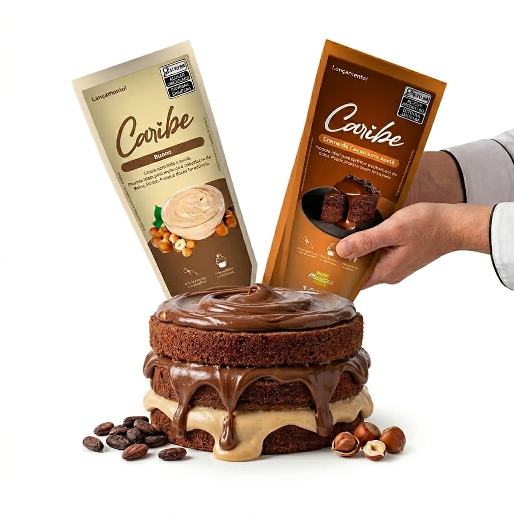 Kit 2 Recheios Creme  Bueno +Avelan Master Martini: Bueno + Avelã 1,01kg