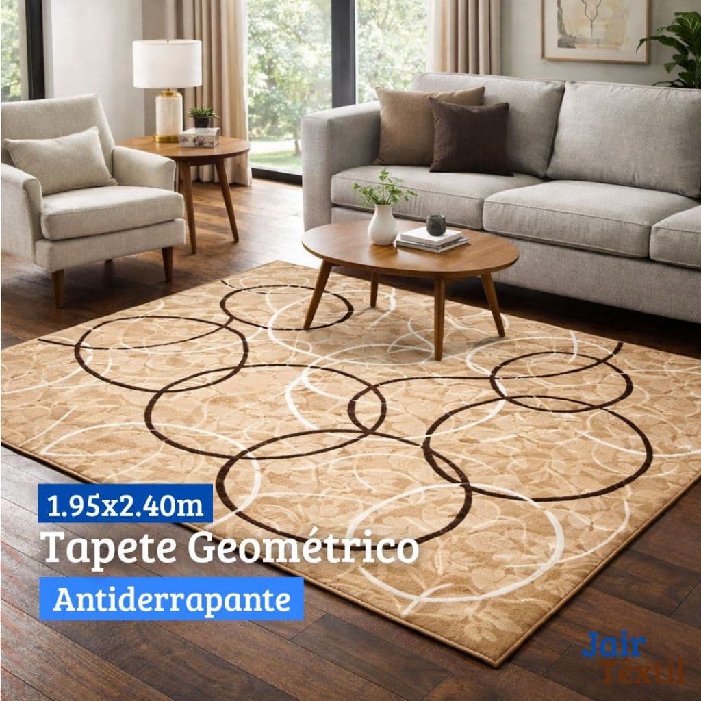 Tapete Geométrico Grande para Decoração de Sala e Quarto top