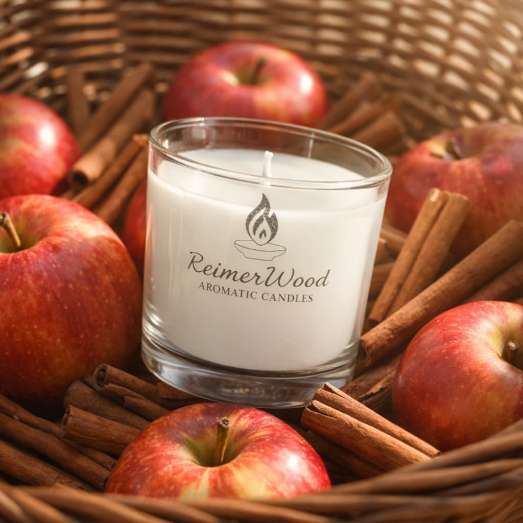 Vela Aromática Maçã e canela Artesanal Aroma Marcante Elegante Velas Decoração Ambiente Velas