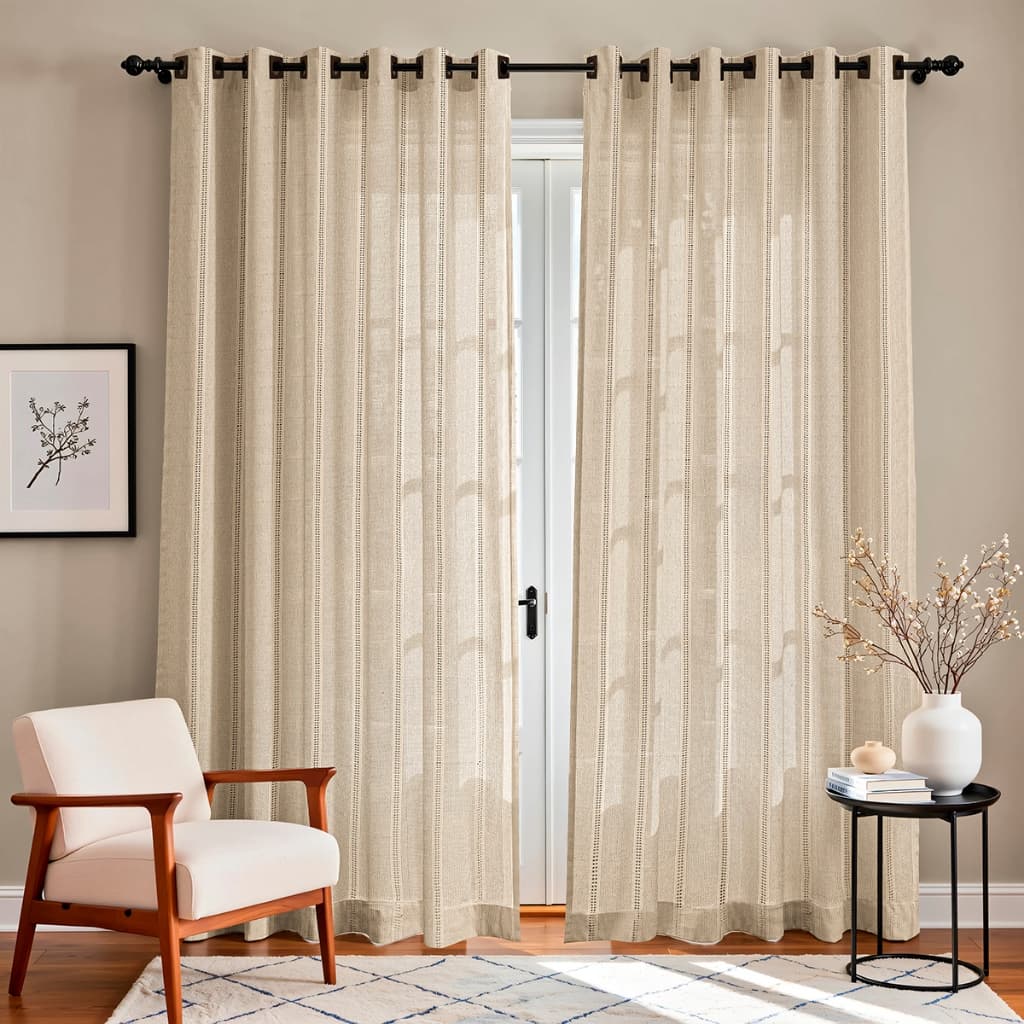 Cortina Entrelaços Luxo Sala/Quarto 2,80 X 1,80 Com Ilhós