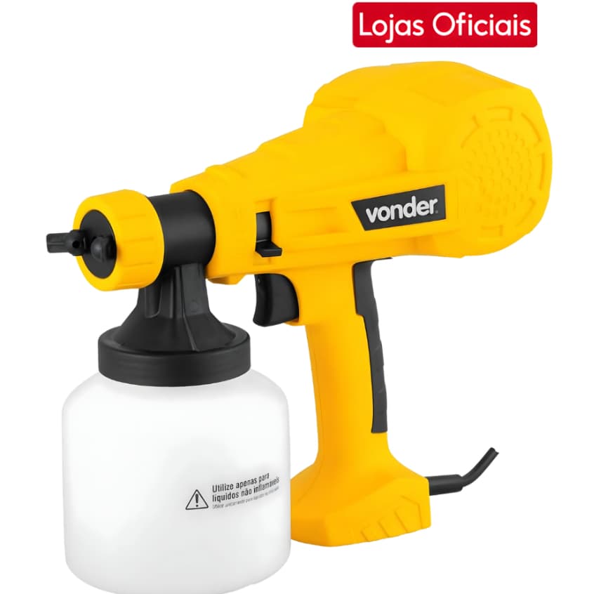 Pistola Pintura Elétrica PEV400 Bico 2,6mm 800ml (220V) - Vonder