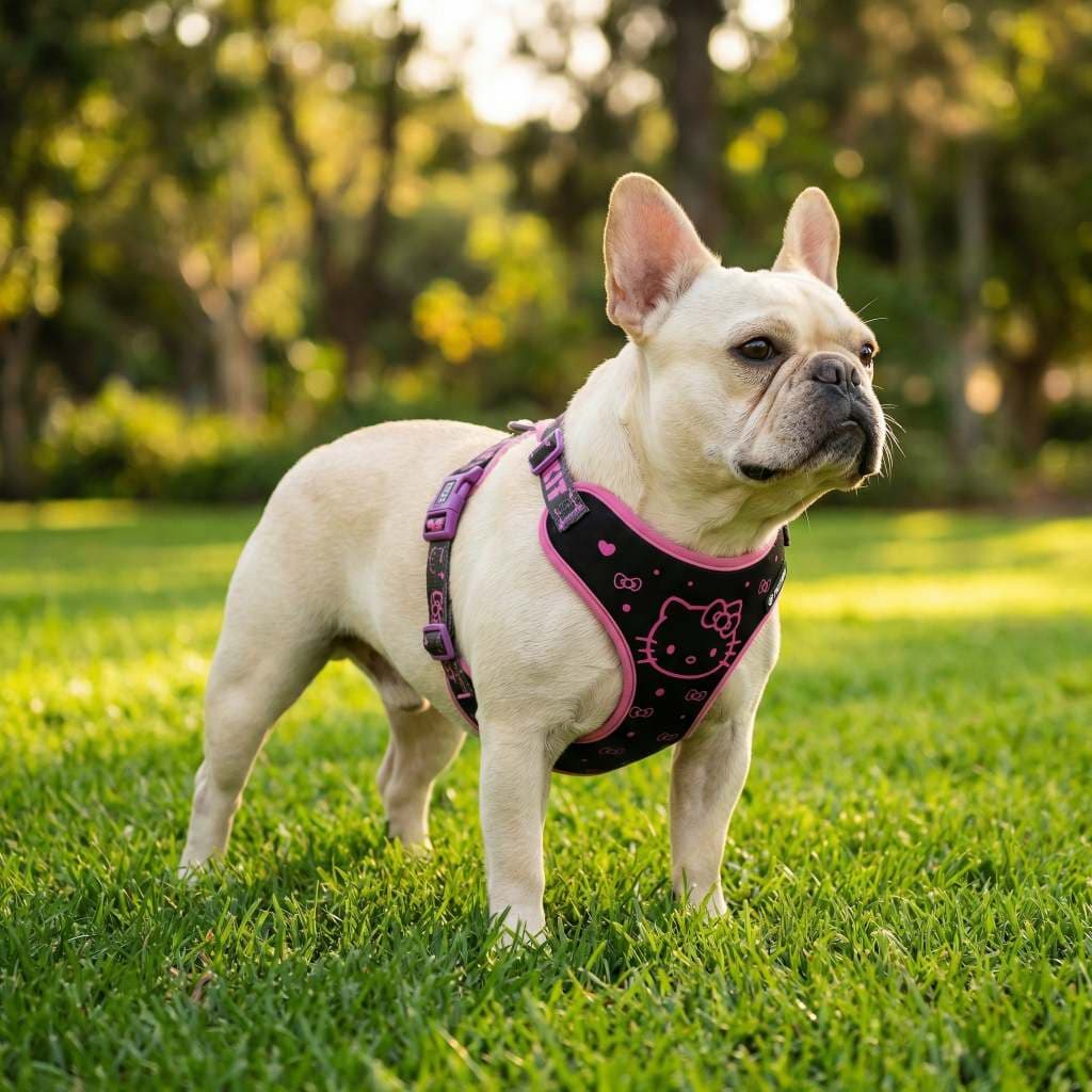 Coleira Peitoral Para Cachorro Pet Freefaro Hello Kitty Black