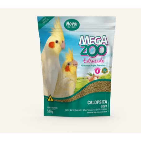 Ração Extrusada Para Pássaros Calopsita Soft 350g Megazoo