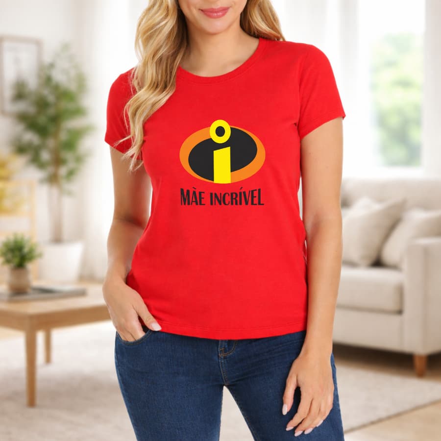 Camiseta Camisa Feminina Estampa Dia Das Mães Blusa Mãe Incrível Heróis Blusa Tshirt Casual