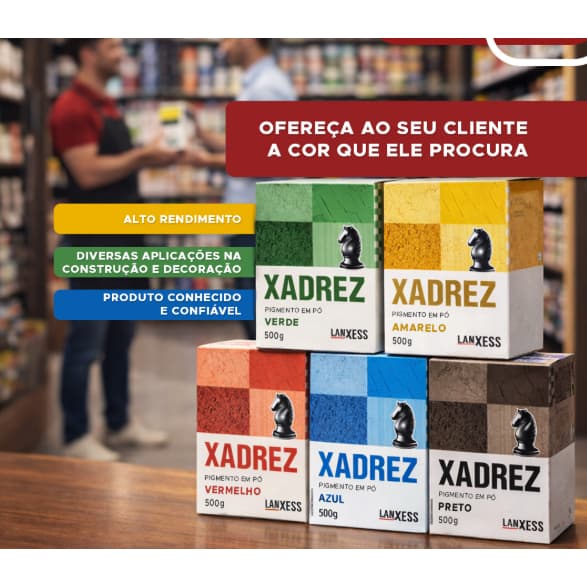 Corante em Pó Xadrez Pigmento P/ Tintas Argamassa e Artesanato - 250g ou 500g
