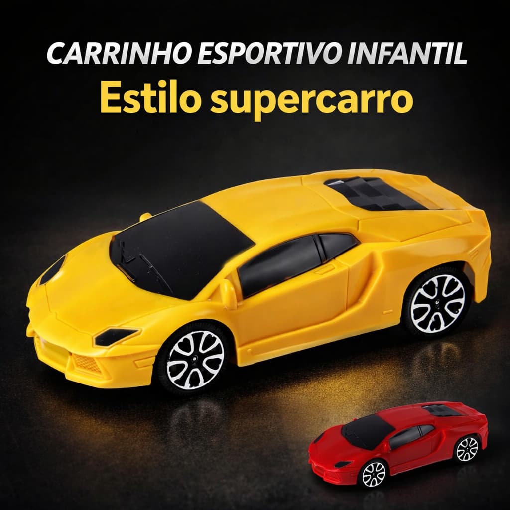 Carrinho Esportivo Infantil Mini Carro Brinquedo Supercarro Criança Presente