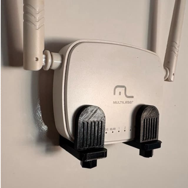 kit 2 Suporte de Parede para Roteador Wi-Fi Universal Regulável Organização e Melhor Sinal