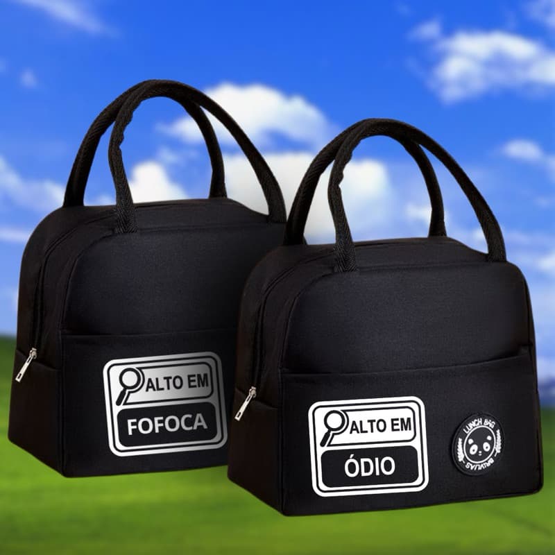 Bolsa Térmica Lancheira ALTO EM - Isolamento Térmico - Marmita - Espaçosa - Fitness Escola Trabalho Lazer - Sua Estampa