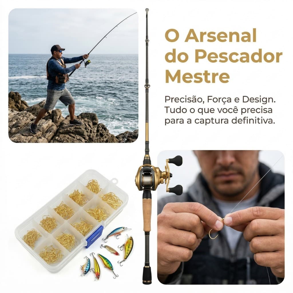Kit 500 Anzóis Chinu Dourado Prata 10 Tamanhos com Caixa Organizadora Aço Inox Anti-Corrosão para Pesca Profissional
