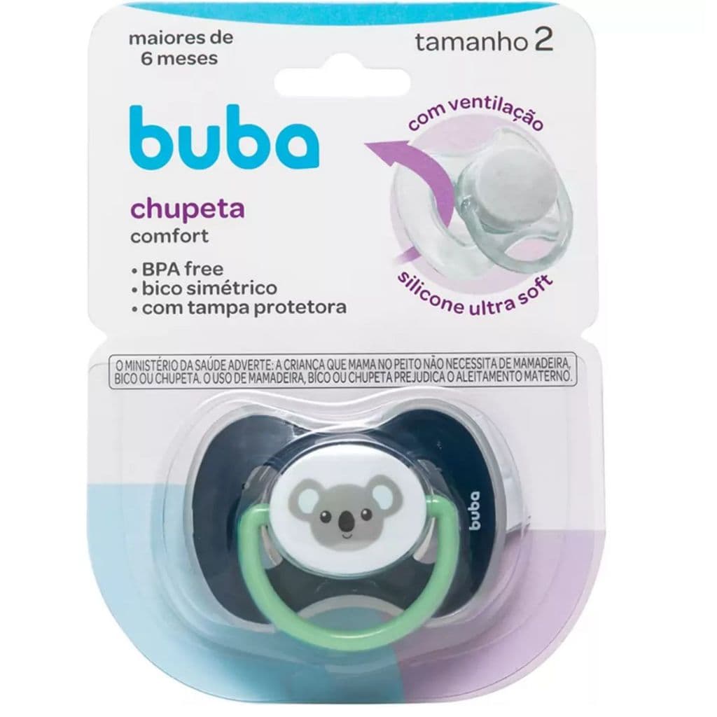 Chupeta Buba Confort Tamanho 2 Coala Azul