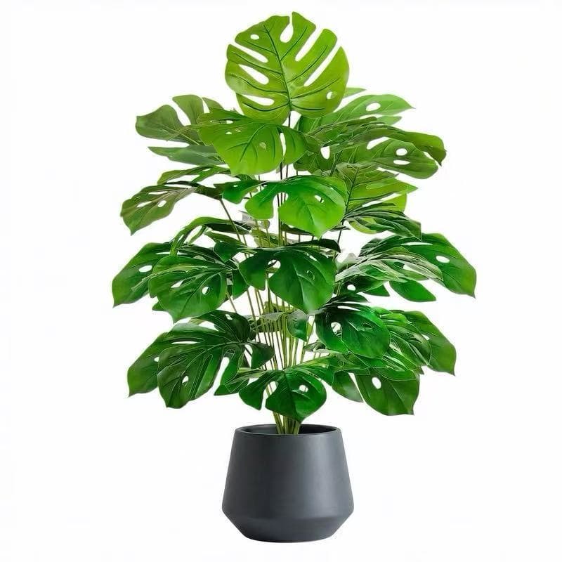 Planta artificial costela de adao 95cm 24 folhas planta decorativa grande realista decoração sala escritório sem vaso