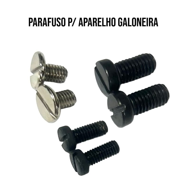 Par Parafuso Fixação Aparelho De Viés Galoneira Industrial Rosca Fino/Grosso