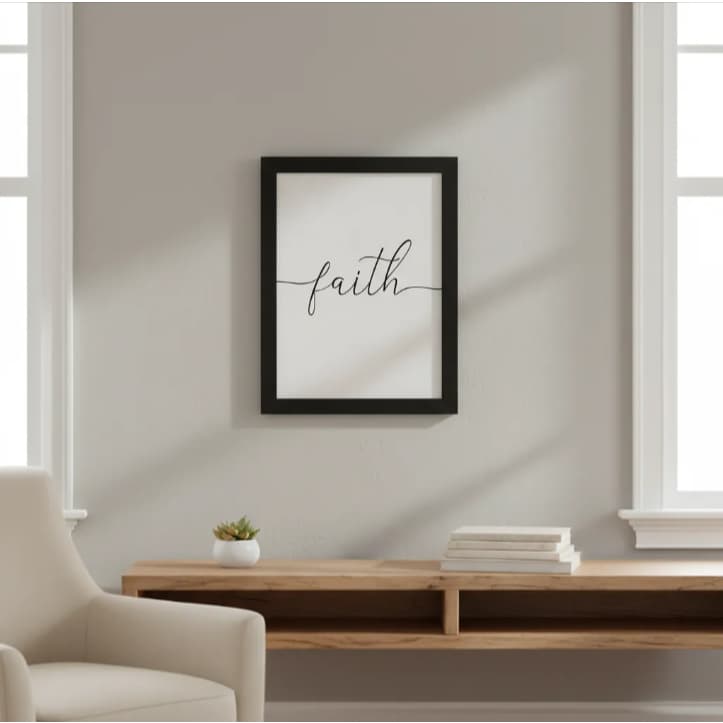Quadro Faith Quadro Fé Quadro Decorativo Cristão Gospel