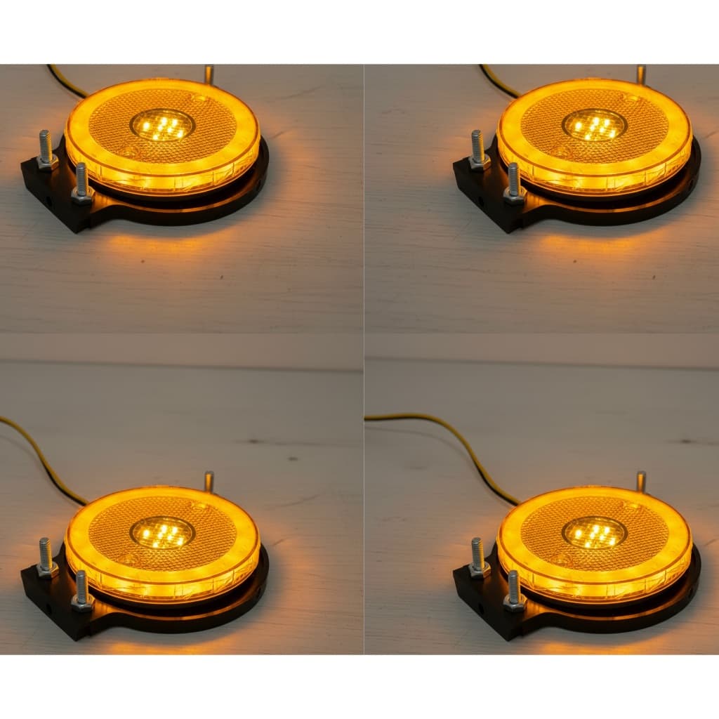 6 Lanterna Sinaleira Lateral Neon Led Carreta 85mm Com Suporte Caminhão Motorhome Acessorios