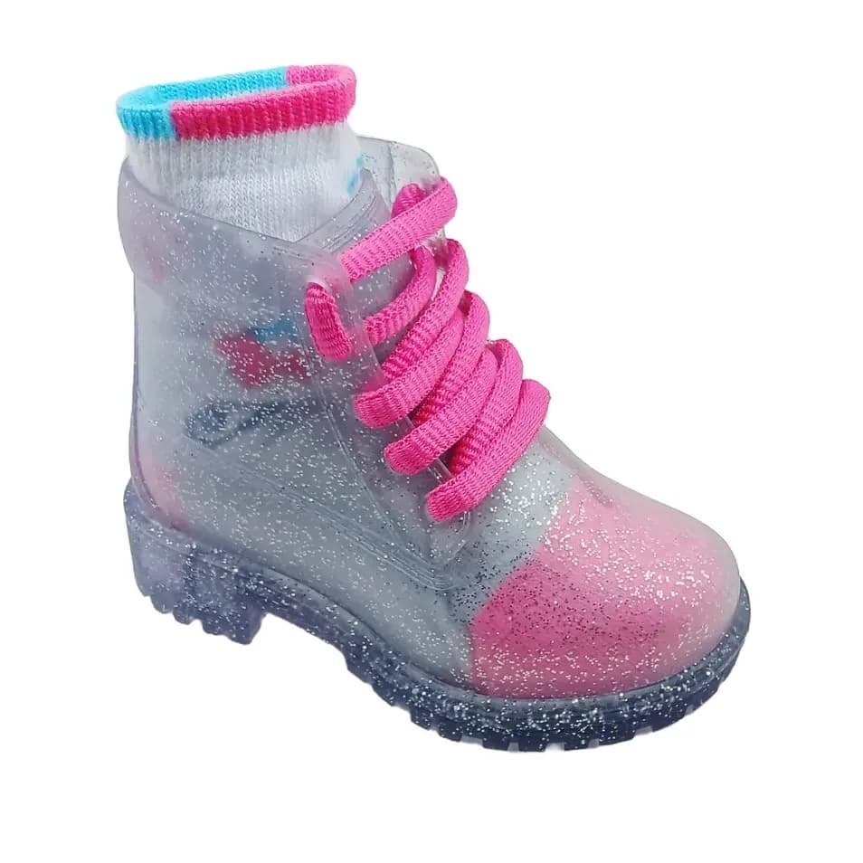 Bota coturno infantil cano baixo acompanha meia
