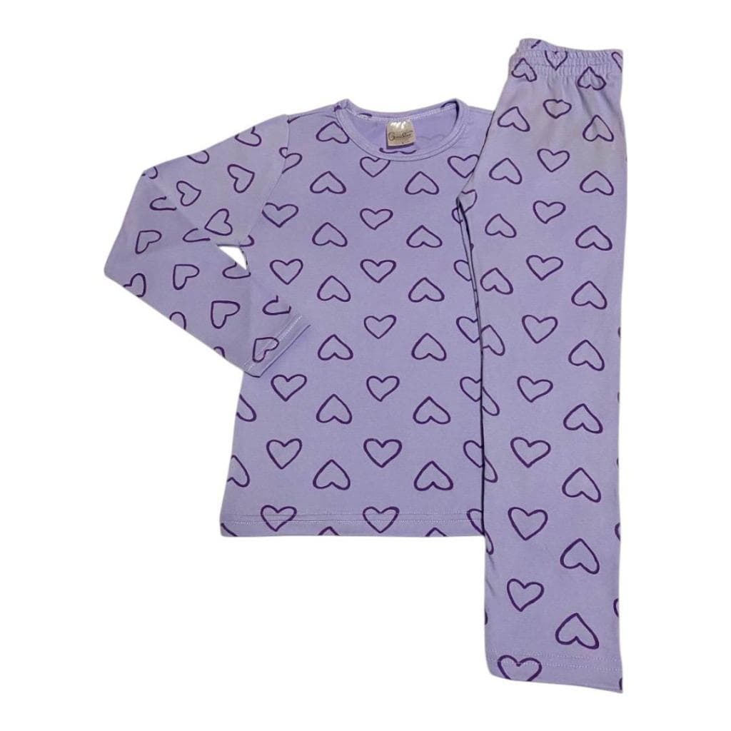 Conjunto Pijama de Menina Manga Longa mais Calça Roupa Infantil