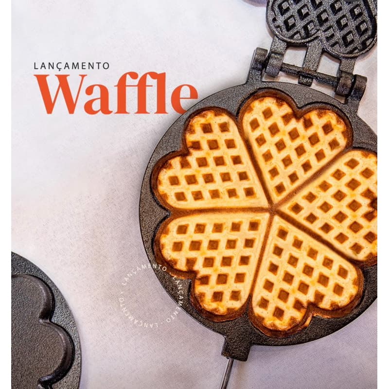 Waffleira de Ferro Fundido Santana – Waffles Crocantes e Macios | Alta Durabilidade