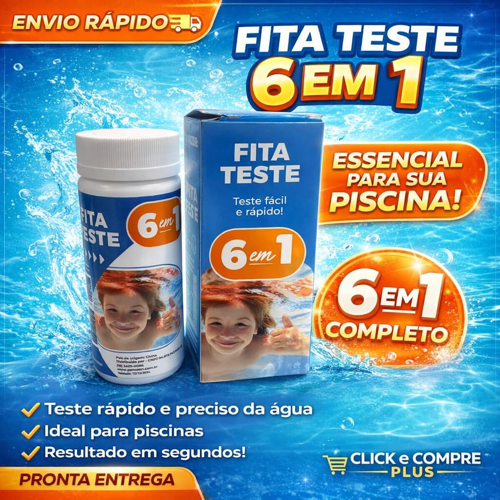 Panozon Fita teste 6 em 1 - Teste fácil e rapido Para piscina