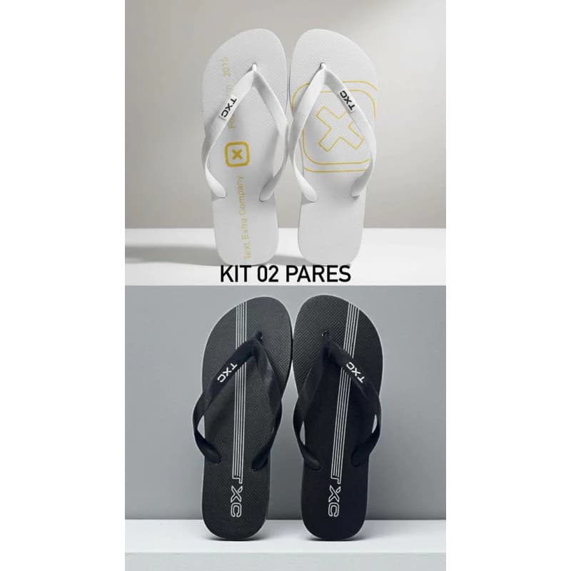 kit 2 Chinelos Masculinos TXC ,com Solado Resistente para Maior Aderência