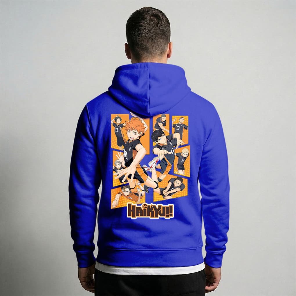 Moletom Masculino Canguru Oversized Modelo: Haikyu | Blusa de Frio Premium Moda Inverno Confortável Tendência