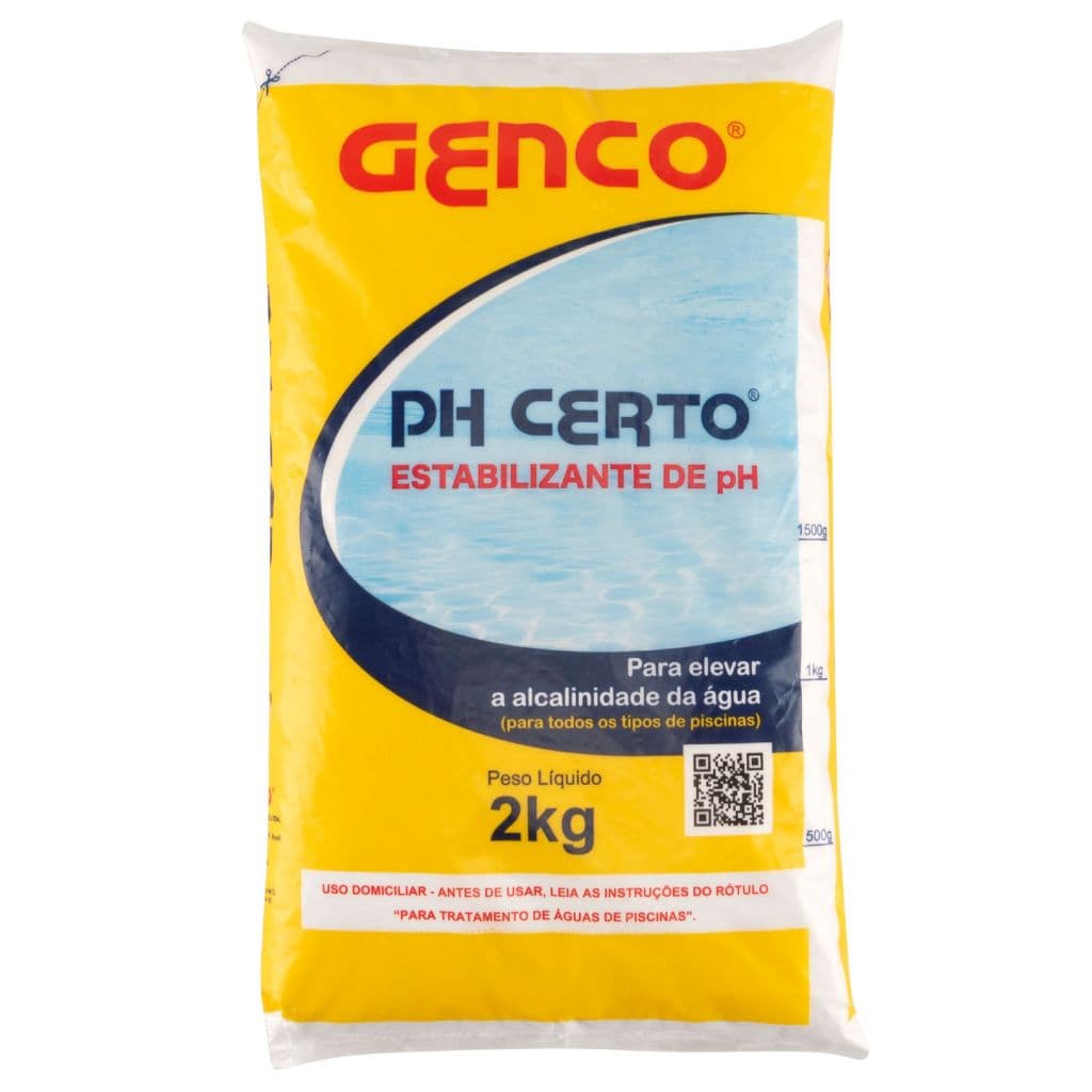Elevador De Alcalinidade Ph Certo Alcalinizante Genco Para Piscinas 2kg