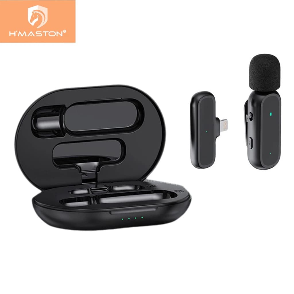 H'maston MK05/06 Microfone Lapela Sem Fio Profissional iPhone Android