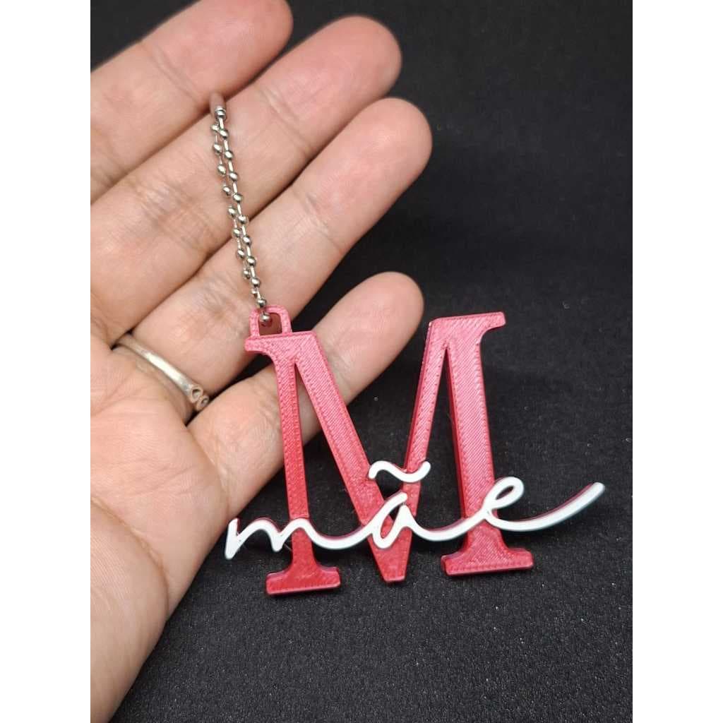 Kit com 10 Chaveiros Letra inicial "M" de Mãe | Presente Dia das Mães  | Lembrancinha Criativa / Brinde dia das Mães