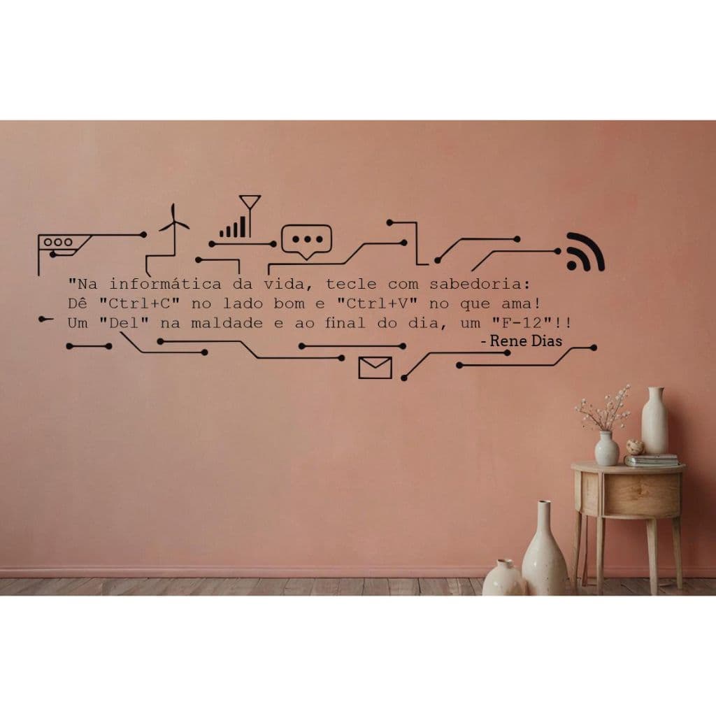 Adesivo de Parede Decorativo  Escritório Sucesso Tecnologia Corporativa