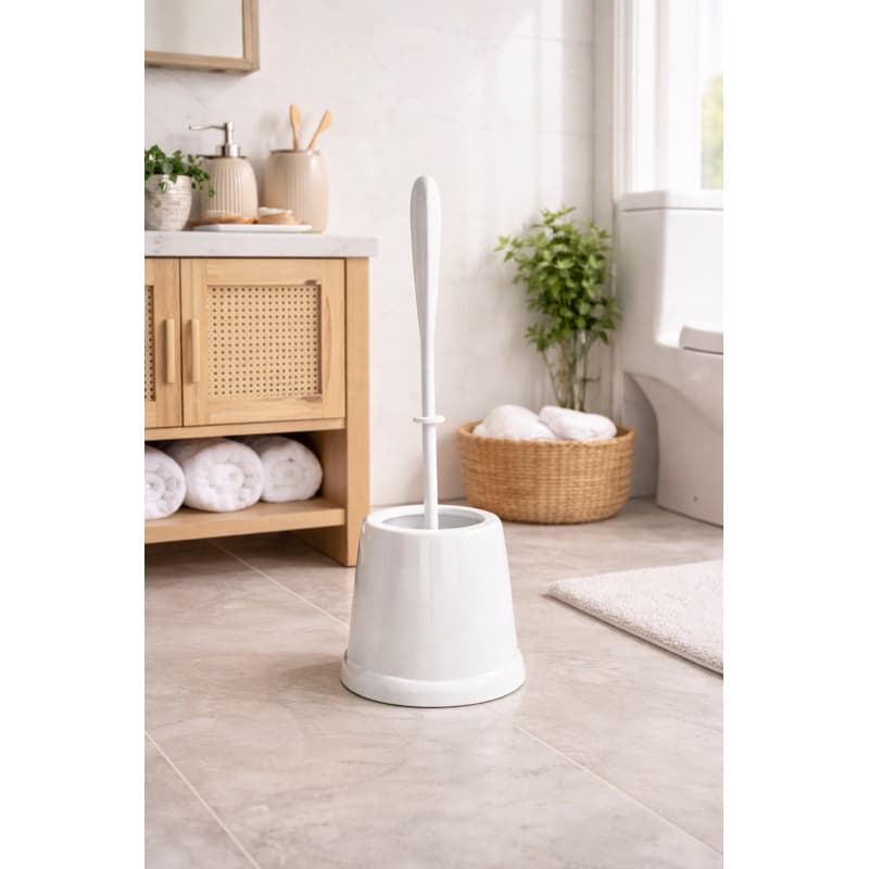 Escova Sanitária com Suporte Elegante para Banheiro