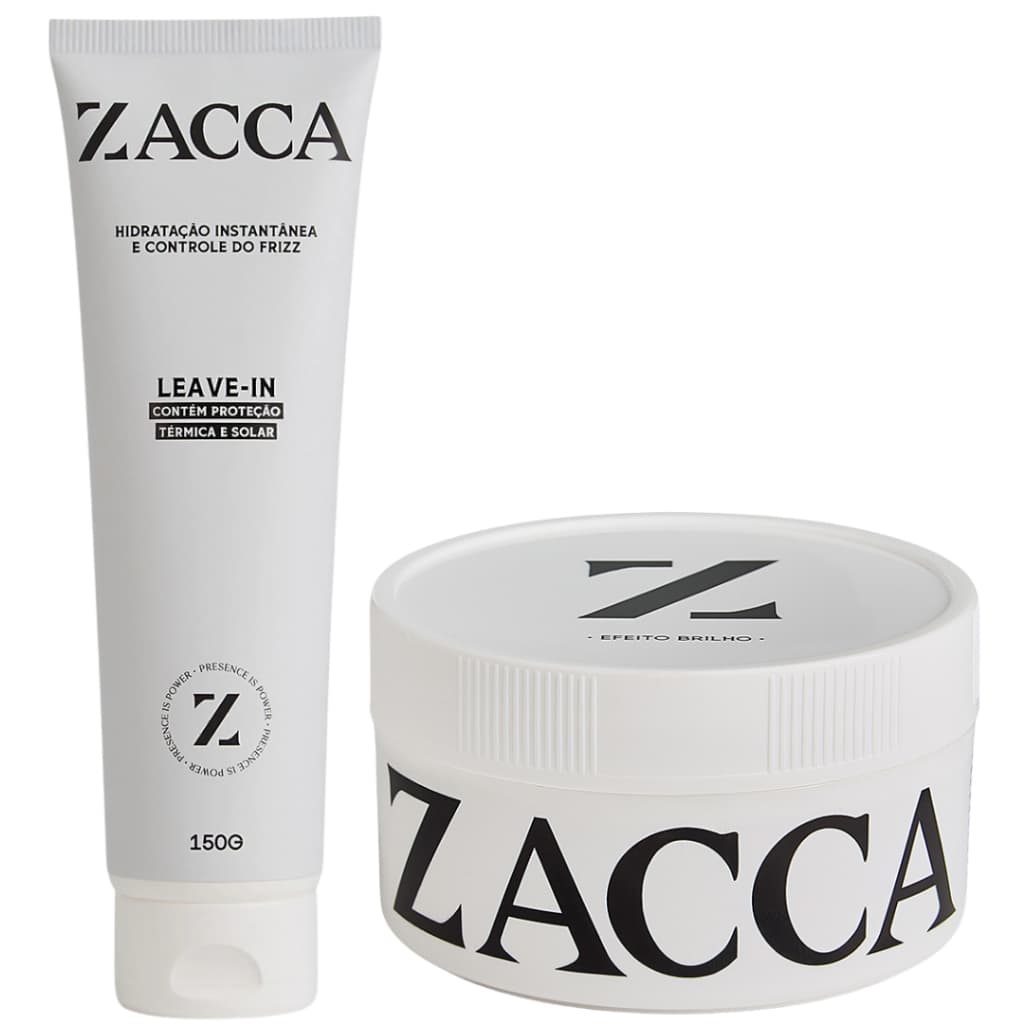 Kit Leave In e Cera Modeladora Efeito Brilho Zacca