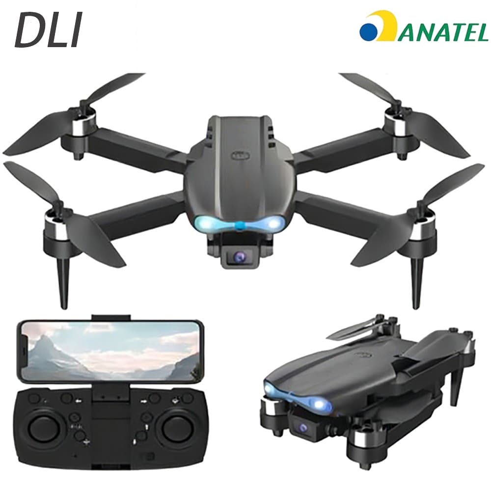 E99 Pro Drone Dual Câmera 4k Wifi 2.4 Ghz Estável 1 Baterias Com Motor Sem Escovas e Anatel