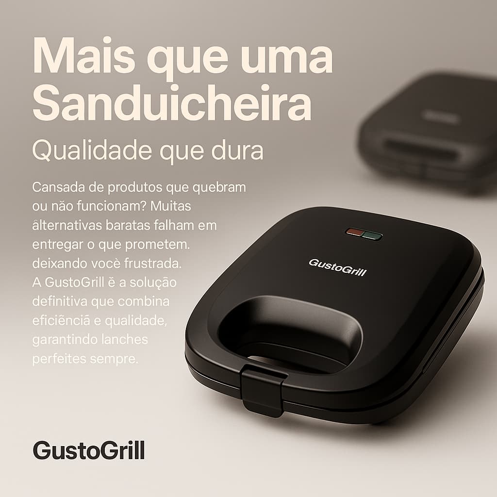 Sanduicheira Elétrica 110v Grill Antiaderente 2 em 1 Grelha Potente  750W Lanches Pães Cozinha