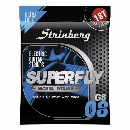 Jogo de Corda Encordoamento Strinberg Guitarra 08 Gs08