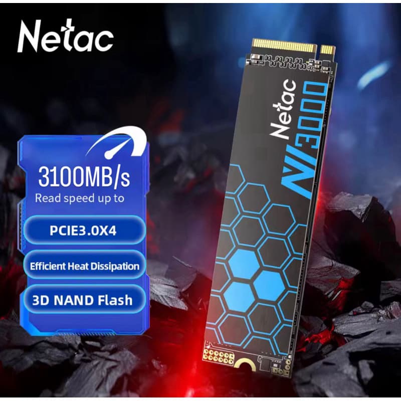 SSD M.2 NVMe Netac 250GB 3000MB/s PCIE 3.0.