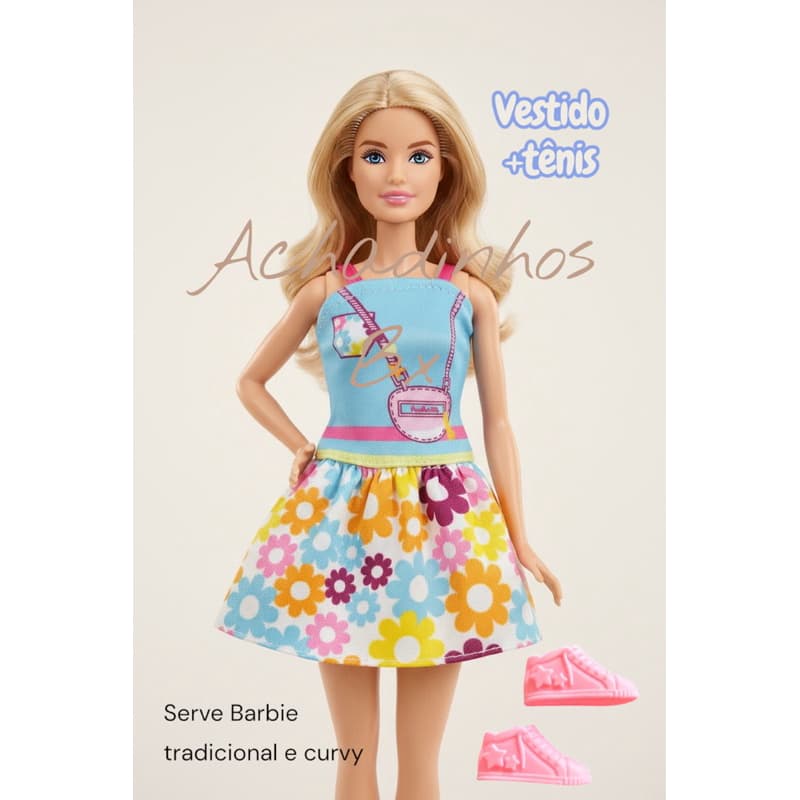 Vestido  boneca 30cm escala doll 1:6 vestido 1 sapato  1 colar kit111 Roupinhas boneca presente menina crianças