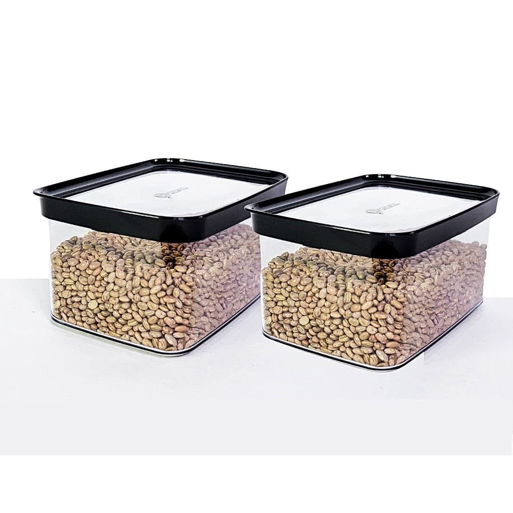 2 Potes Herméticos para Mantimentos (Feijão ou Arroz) - 2,5 Litros