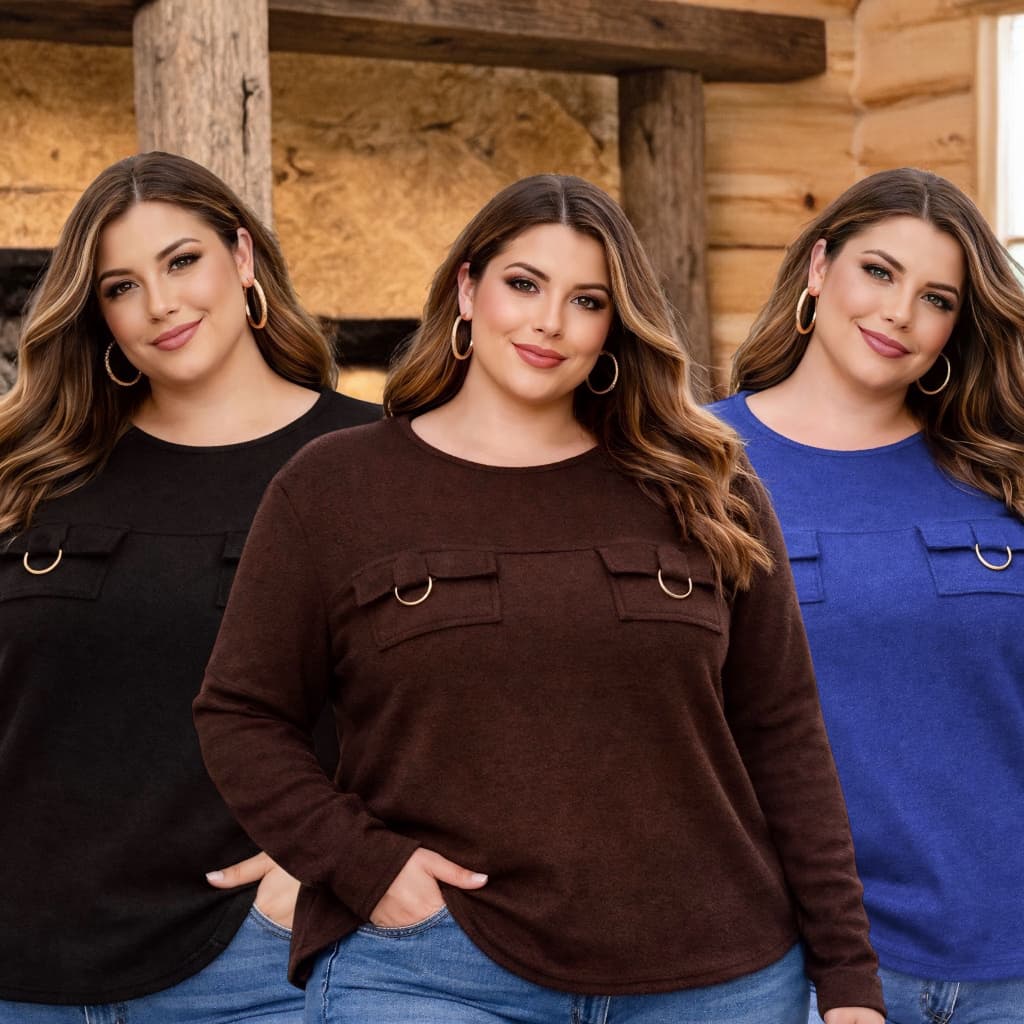 Blusa inverno manga longa quentinha tecido lanzinha GG G1 G2 G3 até 54