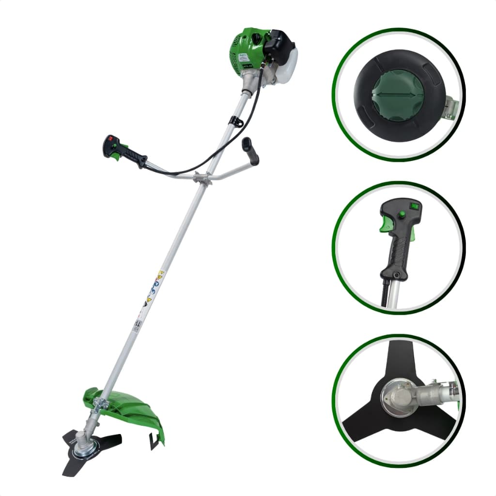Roçadeira Gasolina Lateral Trapp Rtx-43 Motor 2T 43cc Máquina Cortador Grama Aparador Jardim Lâmina