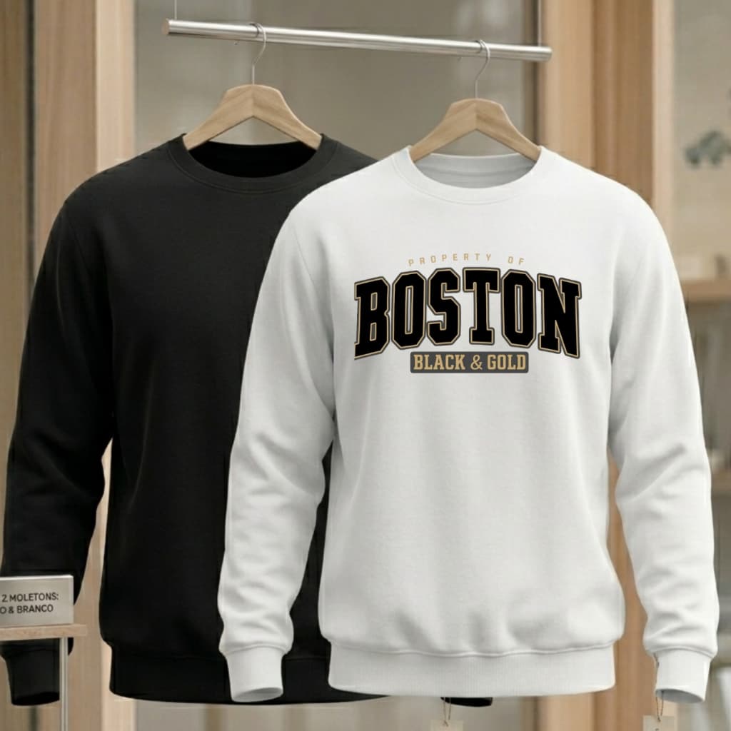 Kit moletom masculino feminino capote blusa de frio casaco blusão tendencia promoção preto branco liso gola estampado