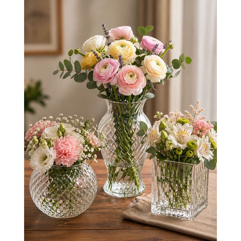 Vaso de vidro para flores
