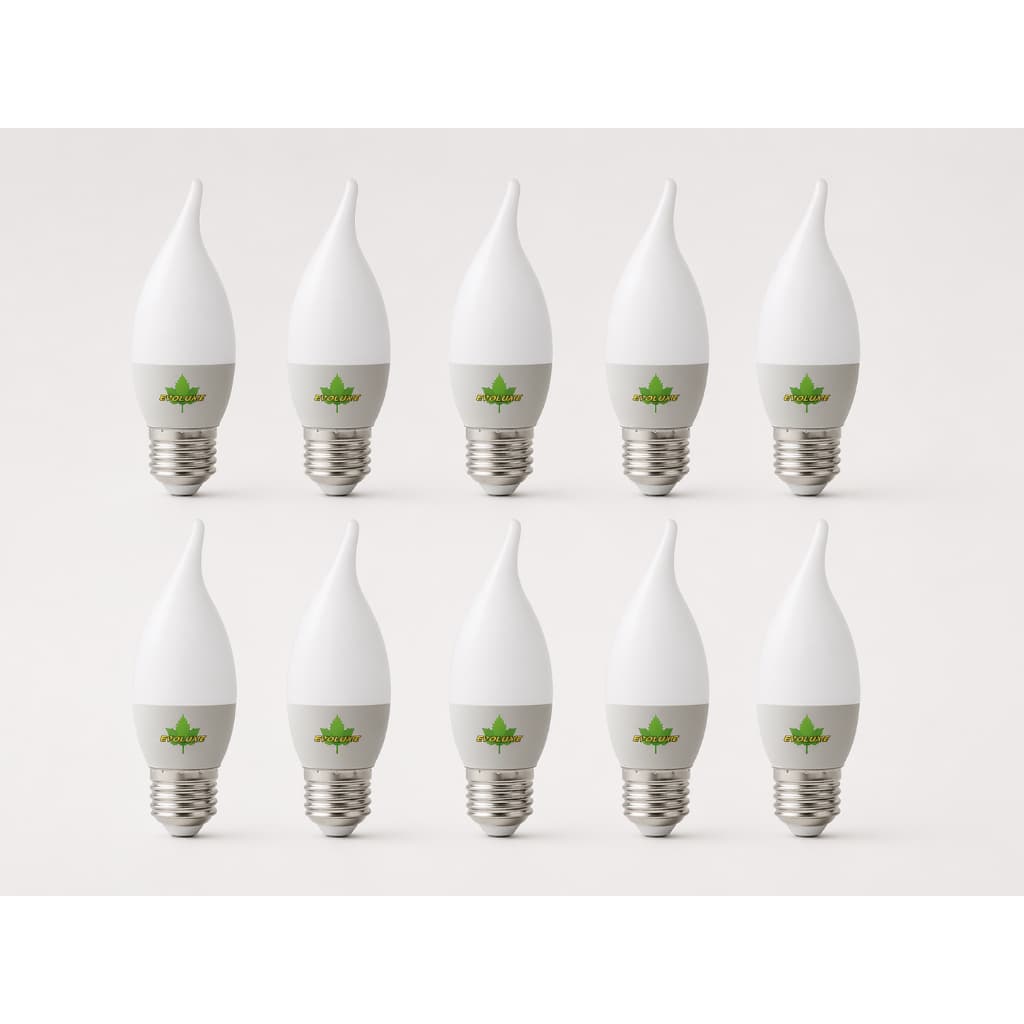 Kit com 10 Lâmpadas Vela Decorativa CAL37 2W 3000K E27 220V