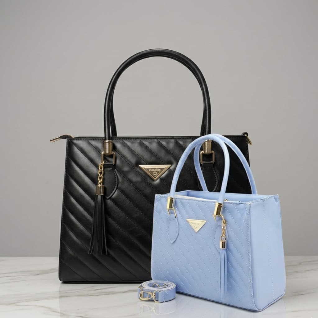 Kit 2 Bolsas Femininas Premium: Bolsa grande e media com alça transversal