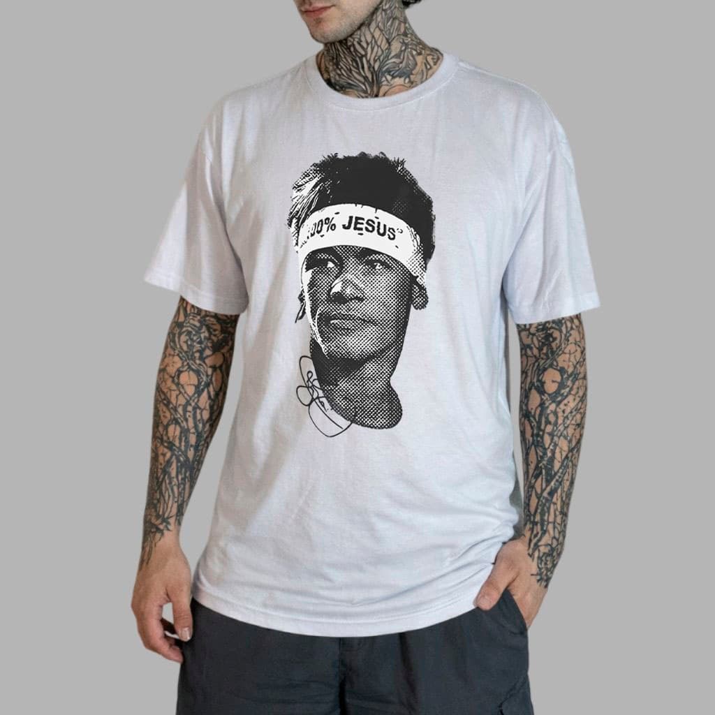 Camiseta Estampada Jogador Futebol Neymar NJ - Camisa 100% Algodão Unissex Macia Qualidade Premium